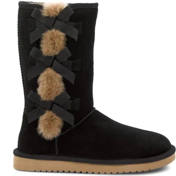 Koolaburra By Ugg Victoria Tall Boots- Black - Picture 2 of 12